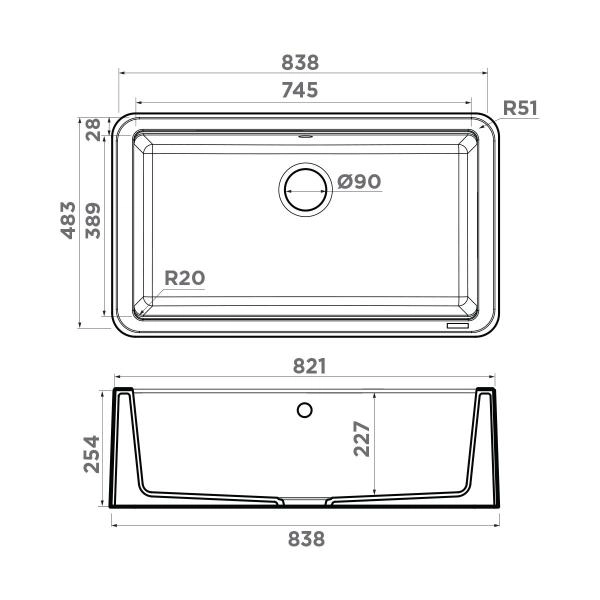 Кухонная мойка Omoikiri Tarento 83-GB Tetogranit/графит 4993178