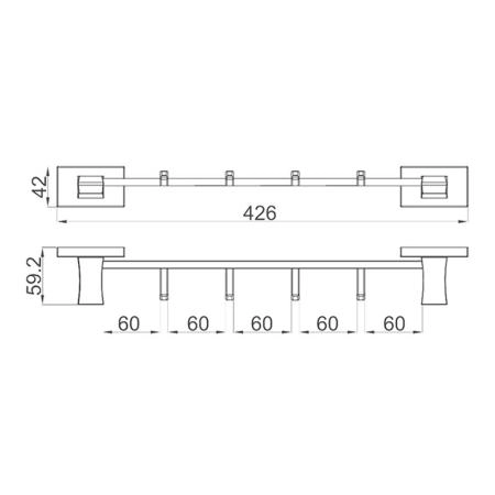 Планка с крючками GAPPO G0716-40,