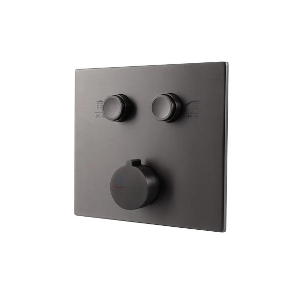 Встраиваемый смеситель Vincea для душа VSCV-421GM двухфункциональный, вороненая сталь