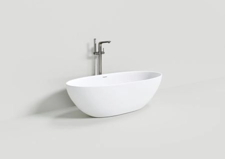 Ванна NT BAGNO NT308 PULSANTE 1700x750 искусственный камень белый матовый