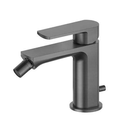Newform Haka Смеситель для биде, 1 отв., с донным клапаном, цвет: PVD brushed gun metal