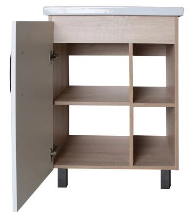 Тумба ASB-Mebel Адель 60 напольная Белый/Дуб Сонома