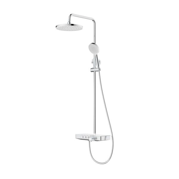 Душевая стойка BERGES MORANS 75001 с изливом и термостатом, хром