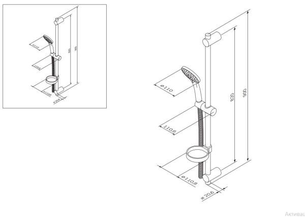 Душевой гарнитур Am.Pm Spirit F0170000