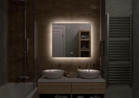 Зеркало Континент Trezhe medium 800x700 ЗЛП2283 с подсветкой