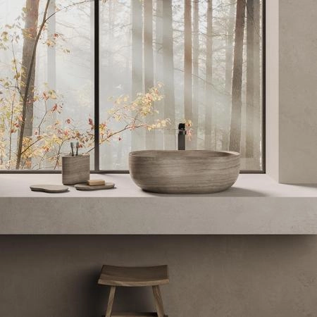 Dea Design Marble Forli Раковина 56х38х18см., накладная, без отв., мрамор, цвет: Stone Silk