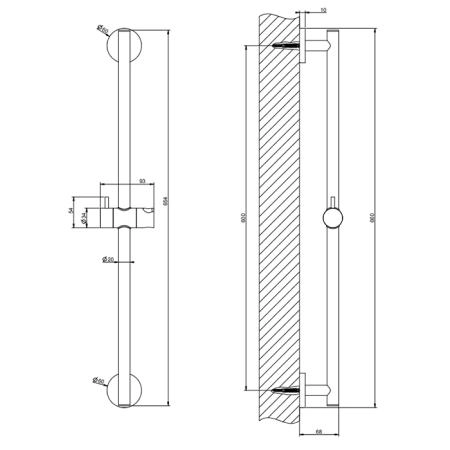 Gessi Emporio shower Штанга для душа, цвет: хром