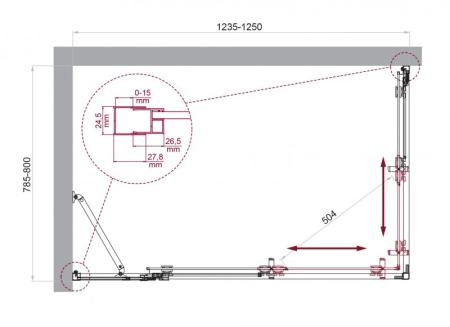 Душевой уголок BelBagno LUCE 110x90 матовое стекло 6 мм профиль хром LUCE-AH-21-110/90-P-Cr