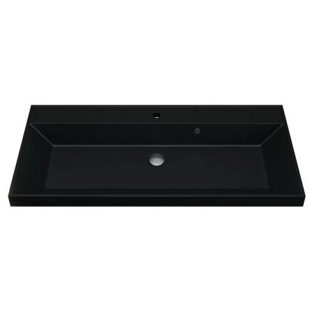 Раковина кварцевая Uperwood Classic Quartz 100 см, черная матовая, космос