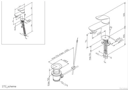 Смеситель для раковины Am.Pm Like F8092132 с донным клапаном,хром