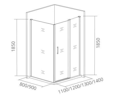 Боковая стенка GOOD DOOR Latte SP-90-C-WE 90x185 см