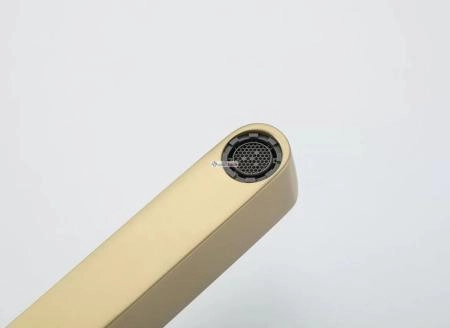 Смеситель для раковины высокий Gappo G1099-83 сатин золотой