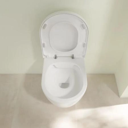 Villeroy&Boch Avento Комплект унитаз-подвесной 37x53см, сиденье QuickRelease, SoftClose, цвет: альпийский белый