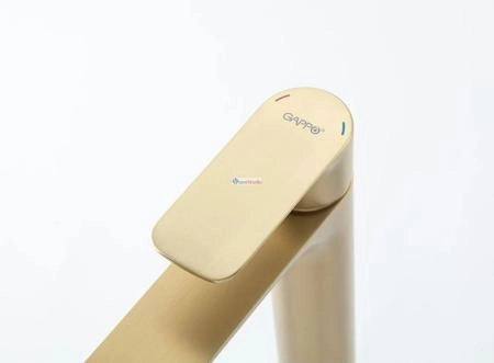 Смеситель для раковины Gappo G1048-32 высокий Сатин золотой