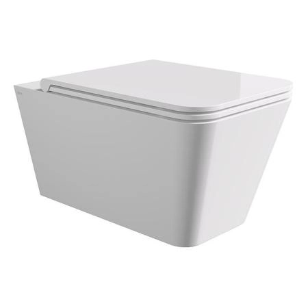 Alice Hide Square Унитаз 55х35см., подвесной, безободковый, без сиденья и крышки, цвет: белый глянцевый