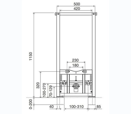 Инсталляция для биде OLI Sanitarblock 136078
