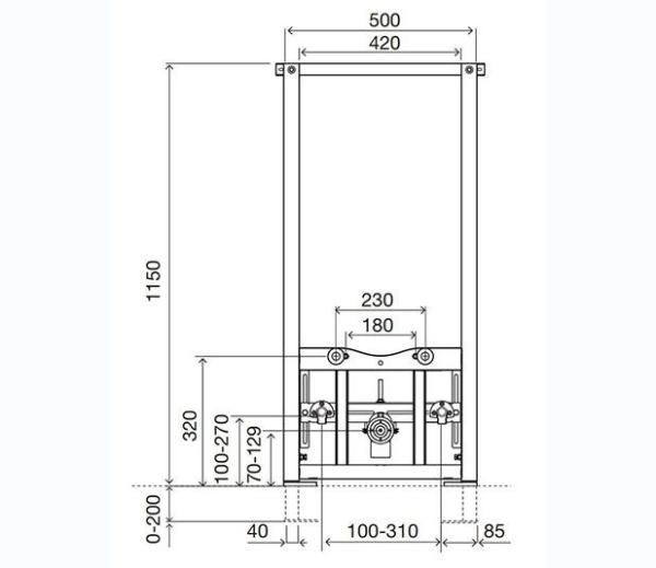 Инсталляция для биде OLI Sanitarblock 136078