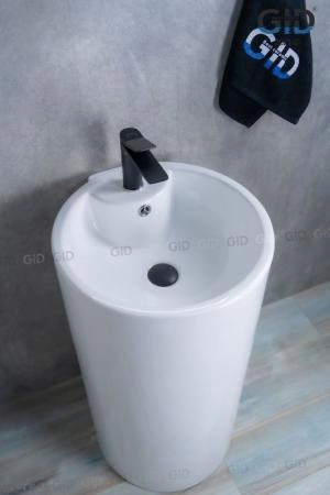 Раковина моноблок Gid Nb135 44x46 напольная белая