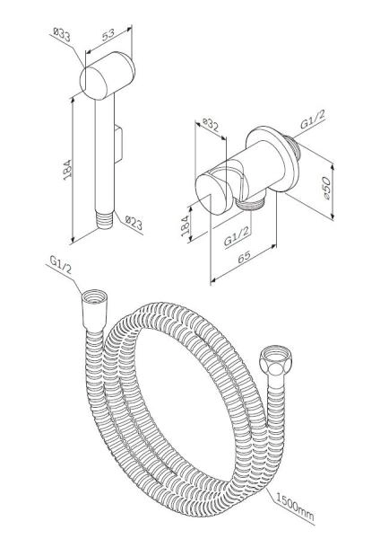 Душевой комплект AM.PM F0202100 хром