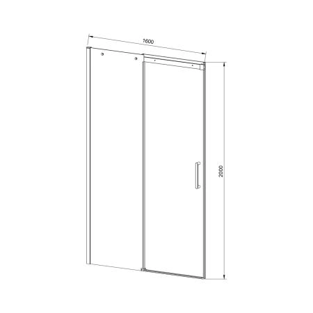 Душевая дверь Vincea Dice VDS-4D160CL, 1600, хром, стекло прозрачное