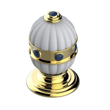 THG Amboise Lapis Lazuli Вентиль смесителя для раковины, вставки лазурит, цвет: полированное золото
