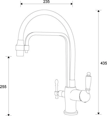 Смеситель для кухни ZORG Sanitary (ZR 342-6 YF) хром