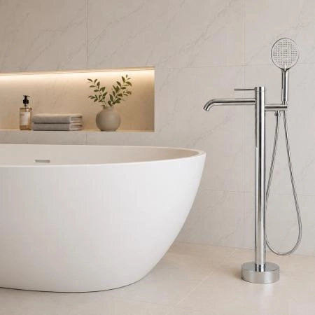 Смеситель GAPPO G3006 для ванны напольный, хром