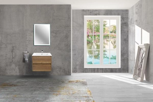 Тумба под раковину Vincea Gio 600 подвесная, 2 ящика soft-close, цвет T.Oak
