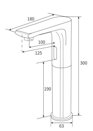 Электронный смеситель beWash Photocell BWAM0BH856 для раковины хром, 220В/6В