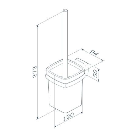 Ершик туалетный AM.PM Gem A9033422 черный