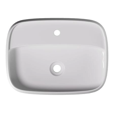 Alice Nur Plan Раковина 60x45x15см., накладная, 1 отв., цвет: белый глянцевый