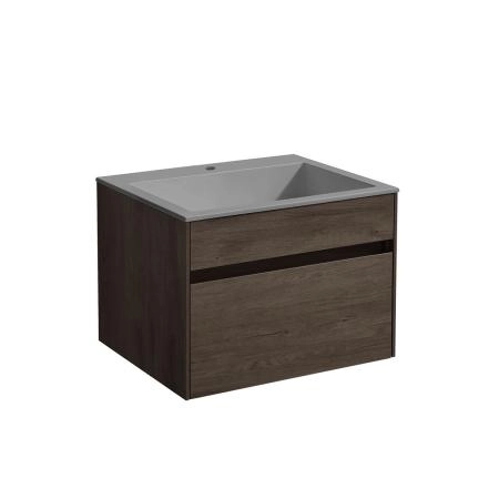 Тумба под раковину Vincea Chiara 600 подвесная, 1 выкатной ящик soft-close, R.Oak