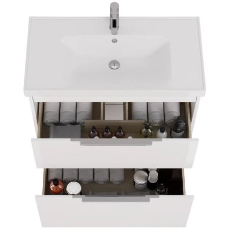 Тумба под раковину Dreja PRIME 90 см, подвесная/напольная, белый глянец 99.9302