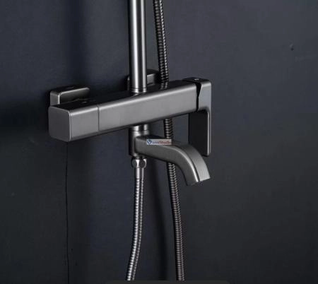 Душевая система Gappo G2418-29 с изливом оружейная сталь