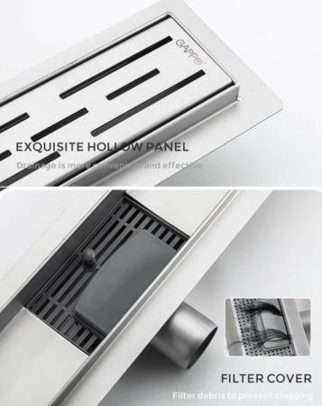 Душевой трап Gappo G87007-1 из нержавеющей стали 70 см