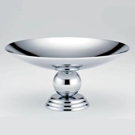 THG Marquise porcelaine blanche Мыльница металлическая, ø15см., настольная, цвет: хром/платина/белый фарфор