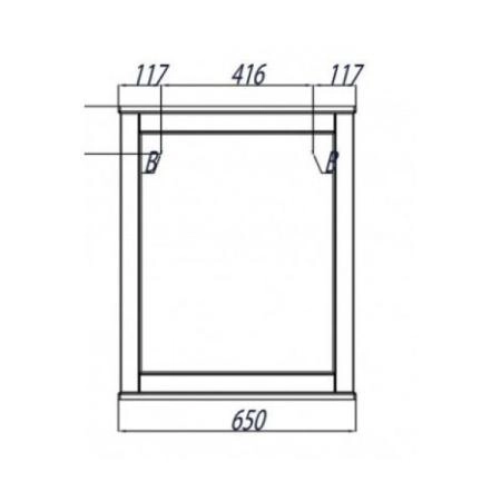 Зеркало Акватон Леон 65 1A187102LBPS0 дуб белый