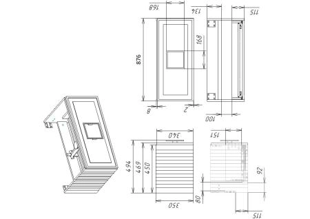 Тумба под раковину LA FENICE Cubo Grigio серый 90 FNC-01-CUB-G-90 серый матовый зелёный матовый