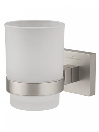 Стакан для зубных щеток с держателем WONZON & WOGHAND POLO, Брашированный никель (WW-8921-BN)