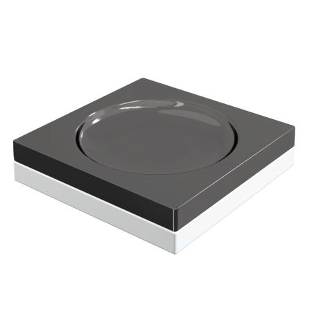 Мыльница Boheme квадратная Qubic Shine Gun Metal 10960-SGM