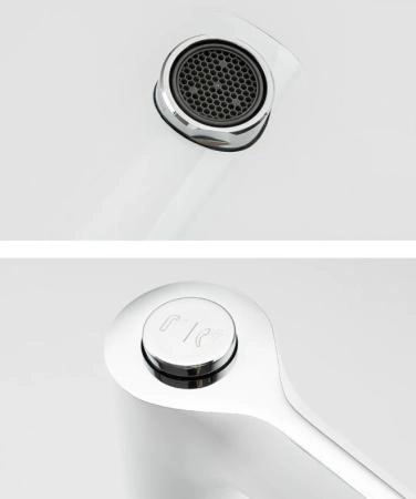 Смеситель Gappo G1103-8 на борт ванны 3 отверстия белый/хром