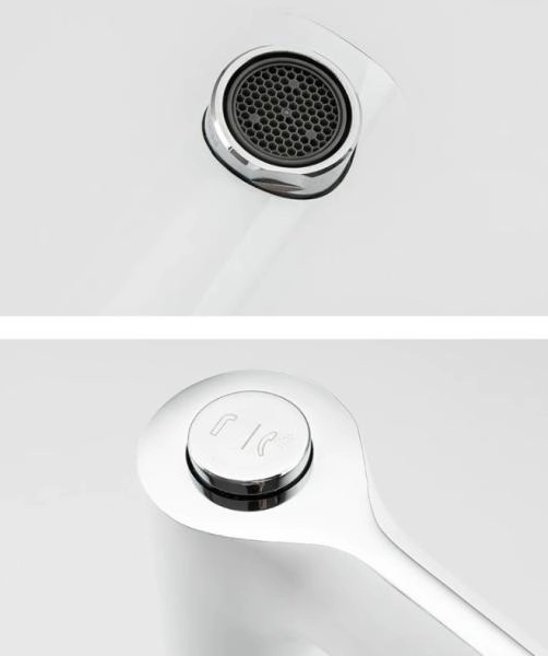 Смеситель Gappo G1103-8 на борт ванны 3 отверстия белый/хром