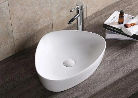 Раковина Cerutti SPA CR0089 накладная, белая, треугольная 510х410х120