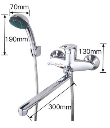 Смеситель для ванны Frap F22004 хром