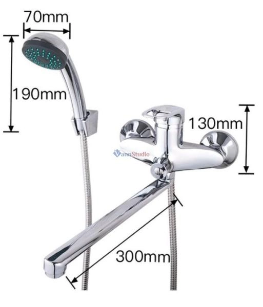 Смеситель для ванны Frap F22004 хром