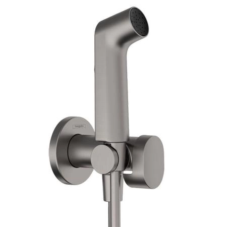 Hansgrohe Bidette E Гигиенический душ 1jet S EcoSmart+, со смесителем, с душевым держателем и шлангом 125 см, цвет: черный хром