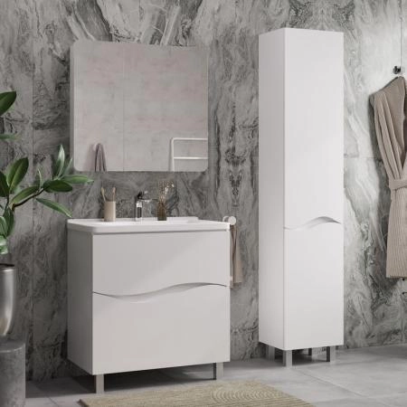 Шкаф зеркальный Volna 70 белый глянец