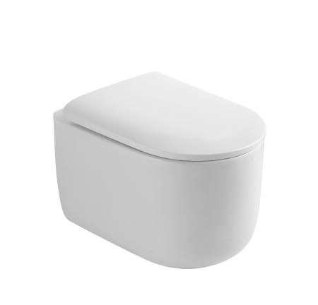 Flow подвесной унитаз Boheme глянец белый с крышкой, функция Торнадо 969-SET-W