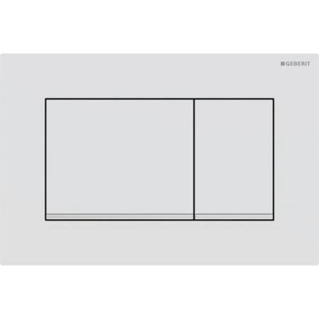 Geberit Sigma20 Клавиша для двойного смыва, квадратная, цвет: белый матовый/хром