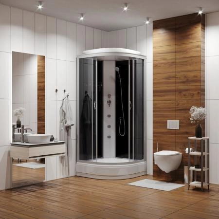 Душевая кабина Niagara Classic NG-3501-14G (900х900х2150) низкий поддон(26см) ГИДРОМАССАЖ стекло ТОНИРОВАННОЕ